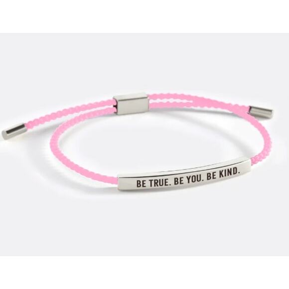 RETAIL $70 Mint & Lilly Be True. Be You. Be Kind. Inspire Bracelet*Pink & Silver - Picture 1 of 1
